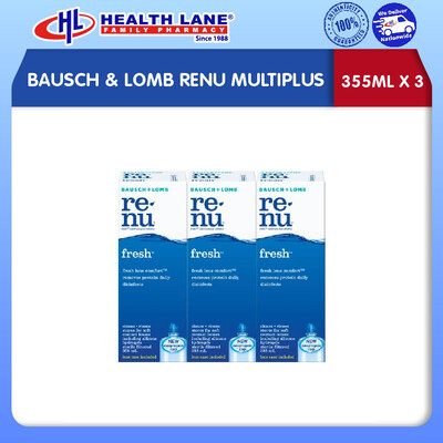 BAUSCH & LOMB RENU MULTIPLUS (355MLx3)